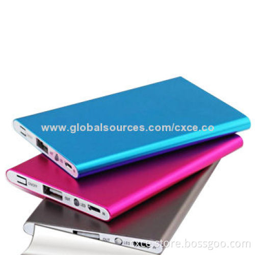 Credit Card Power Bank, 2,600mAh, Metal Cover, PB36, Measures 93*61*7.4mm